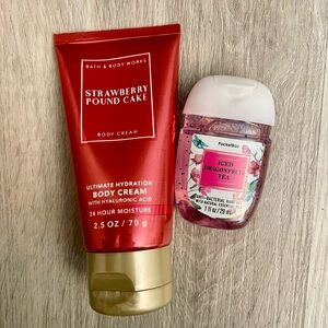 NWOT Bath and Body Works body lotion plus bonus Iced Dragon Fruit Tea sanitizer.